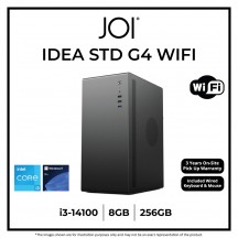JOI IDEA STD WIFI G4 DESKTOP PC ( CORE i3-14100, 8GB, 256GB, Intel, W11P )