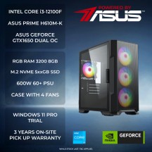 JOI GAMING PC POWERED BY ASUS ( CORE I3-12100F, 8GB, 5XXGB, GTX1650 4GB )
