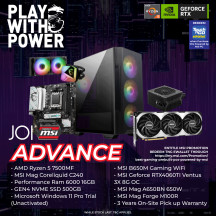 JOI GAMING PC POWERED BY MSI ADVANCE ( RYZEN 5 7500MF, 16GB, 5XXGB, RTX4060TI 8GB )