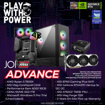 JOI GAMING PC POWERED BY MSI ADVANCE ( RYZEN 5 7600X, 16GB, 1TB, RTX4070 12GB )