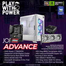 JOI GAMING PC POWERED BY MSI ADVANCE ( RYZEN 7 7800X3D, 16GB, 1TB, RTX4070 SUPER 12GB )