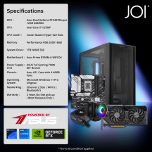 JOI GAMING PC POWERED BY ASUS S2 ( CORE I7-12700F, 16GB, 1TB, RTX4070 Super 12GB )