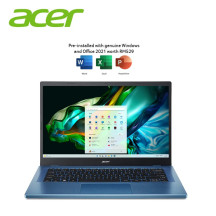 Acer Aspire 3 A314-36M-37KC 14'' FHD Laptop Steam Blue ( i3-N305, 8GB, 512GB SSD, Intel, W11, HS )