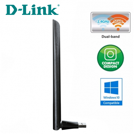 D-LINK DWA-172 Wireless AC600 Dual Band High Gain Long Range USB WiFi Adapter