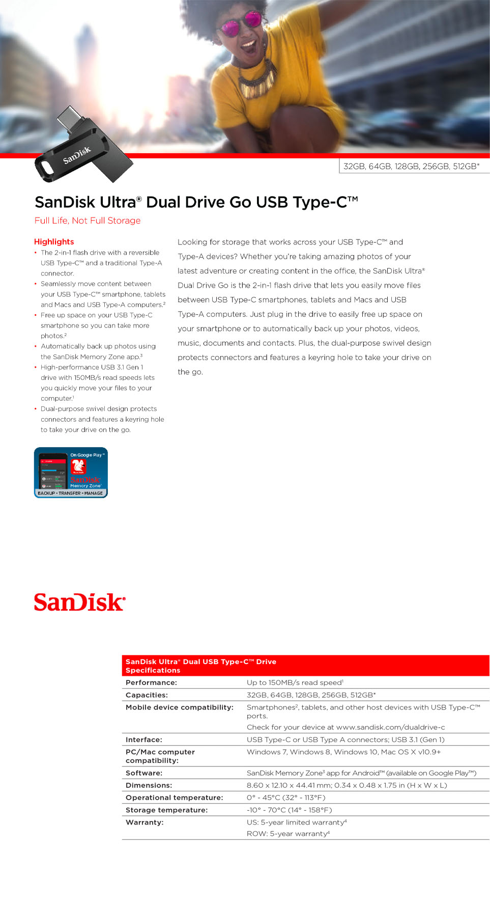 SanDisk Ultra Dual Drive GO USB Type-C Flash Drive ( 150MB/S ) : NB Plaza